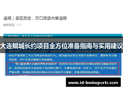 大连鲲城长约项目全方位准备指南与实用建议
